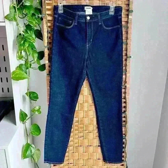 L’AGENCE Dark Wash Straight Leg Jeans - Picture 1 of 9